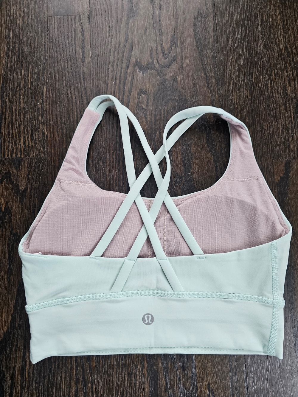0lululemon athletica Strappy Back Sports Bra in Light Blue Green